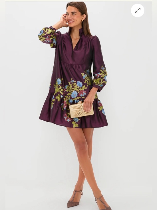 Tuckernuck Dresses & Skirts - TUCKERNUCK WINETASTING DIANTHUS JACQUARD PALMERSTON MINI